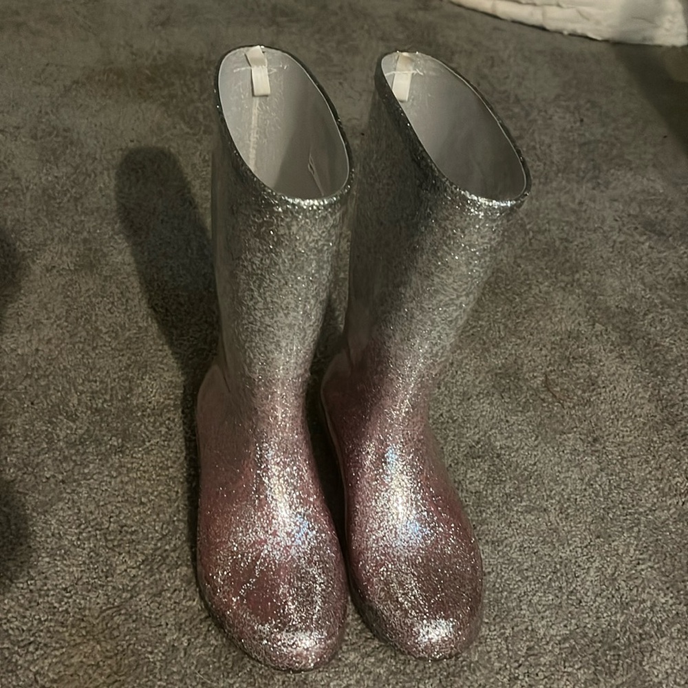 sparkly rain boots